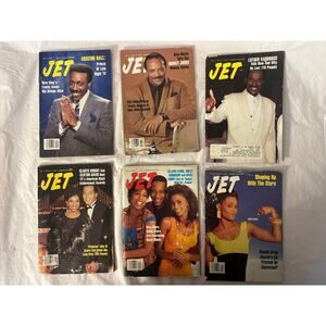 Vintage JET Magazines Lot 6 -1990's Arsenio Hall Quincy Jones Luther Vandross